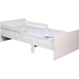 Lit enfant évolutif avec matelas évolutif 3 parties Bultex 90x140 = 90x170 = 90x200 - Blanc