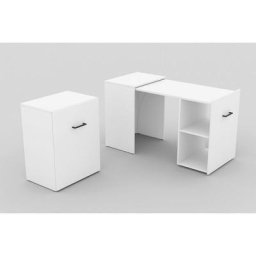 Price Factory - Bureau pliable spécial petite espace collection flip coloris blanc. - Blanc