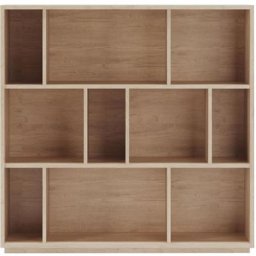 Meuble de rangement, collection nack (546), bibliothèque étagère à 3 nivaux en mélamine.- chêne