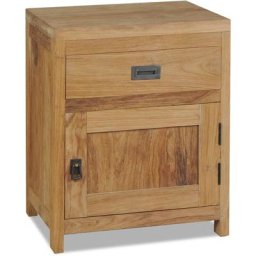Table de chevet Teck massif 40 x 30 x 50 cm Vidaxl Brun