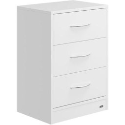 Casaria - Table de nuit 3 tiroirs 54x39x28cm table de chevet pour chambre à coucher petit meuble