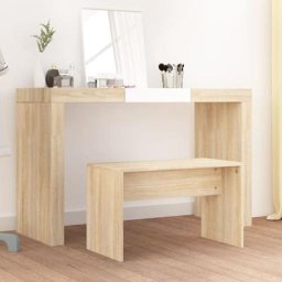 Tabouret de toilette | Tabouret de Coiffeuse Chêne sonoma 70x35x45 cm Bois d'ingénierie 32514 - Brun