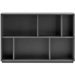 Meuble de rangement, collection nack (547), bibliothèque étagère à 2 nivaux en mélamine.- graphite