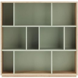 Meuble de rangement, collection nack (546), bibliothèque étagère à 3 nivaux en mélamine.- chêne