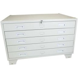 Commode D’architectes Métallique, Verrouillable, à 5 Tiroirs pour Entreposage d’Œuvres d’art,