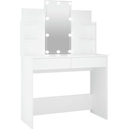 Coiffeuse avec led Blanc 96x40x142 cm Vidaxl White