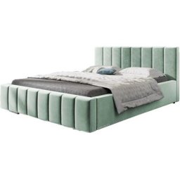 Lit rembourré avec tiroir de lit BoxSpring Lit 01 - 160x200 - Mint (trinity 21)