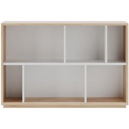 Meuble de rangement, collection nack (547), bibliothèque étagère à 2 nivaux en mélamine.- chêne