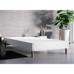 Sommier tapissier 90 x 190 cm + 4 pieds - blanc