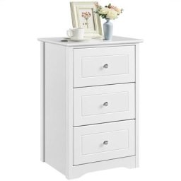 Yaheetech - Table de Chevet pour lit de Chevet avec 3 tiroirs Moderne Table Basse latérale pour