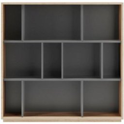 Meuble de rangement, collection nack (546), bibliothèque étagère à 3 nivaux en mélamine.- chêne