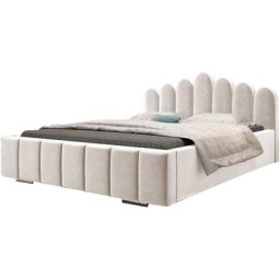 Lit rembourré avec tiroir de lit BoxSpring Lit 03 - 160x200 - Cream (trinity 1)