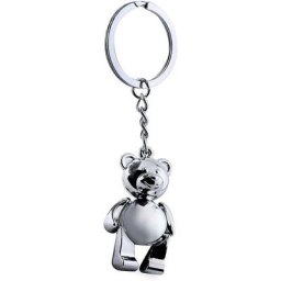 Tumalagia - Porte-clés créatif ours en peluche fait main, porte-clés de voiture en métal