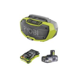 Pack RYOBI Radio d'atelier stéréo 18V OnePlusR18RH-0 - 1 Batterie 3.0Ah High Energy - 1 Chargeur