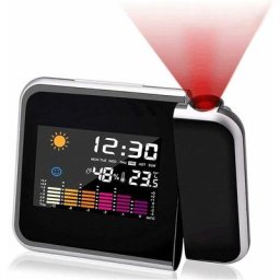 Réveil à projection, calendrier à écran couleur, station météo personnelle pour chambre à coucher,