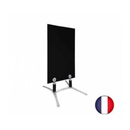 Interface Plv - Panneau trottoir ardoise sur piétement métal blanc - Dimensions 120 cm x 60 cm