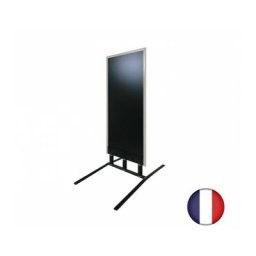 Panneau trottoir grand vent sur 3 ressorts cadre gris cérusé dimensions 152 x 65 cm - Fabrication