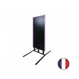 Interface Plv - Panneau trottoir grand vent sur 3 ressorts cadre violet dimensions 152 x 65 cm