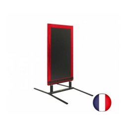 Panneau trottoir sur ressorts dimensions 128 x 65 cm cadre bois couleur rouge vin - Fabrication