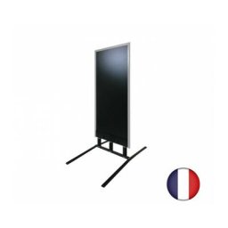 Interface Plv - Panneau trottoir grand vent sur 3 ressorts cadre gris dimensions 152 x 65 cm