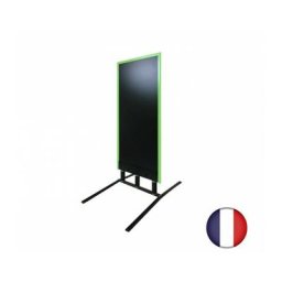 Interface Plv - Panneau trottoir grand vent sur 3 ressorts cadre vert dimensions 152 x 65 cm