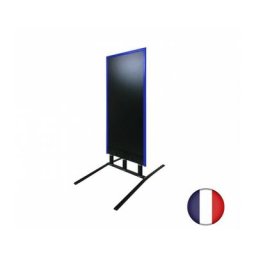 Interface Plv - Panneau trottoir grand vent sur 3 ressorts cadre bleu mer dimensions 152 x 65 cm