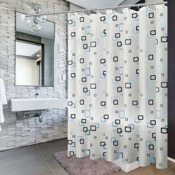 Rideau de douche, 200x200cm, doublure de rideau de douche avec crochets et boucles,