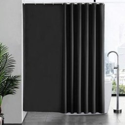 Rideau Douche 240x180 cm,avec 16 Crochets,Extra Large,Lesté,Anti Moisissure,Gris
