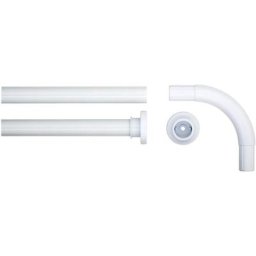 Sealskin - Ensemble de tringle de rideau de douche d'angle 90x90cm Blanc Blanc