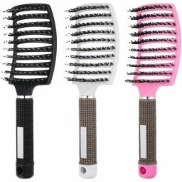 3 pièces ventilé démêlant brosse à cheveux poils de sanglier brosse à cheveux incurvée démêlant