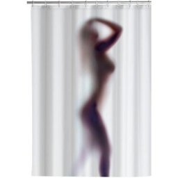 Rideau de douche antimoisissure Silhouette, rideau de douche original, lavable en machine et