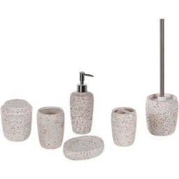 Beliani - Ensemble d'Accessoires de Salle de Bain 6 Pièces Dolomite Blanc Palmilla - Blanc