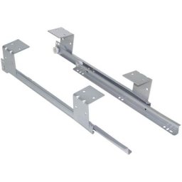 Emuca - Paire de coulisses porte-clavier à galets en acier, Peint en aluminium, Acier, 1 jeux