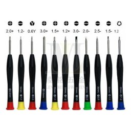 Lot de 11 mini tournevis cruciformes à fente magnétique pour montres, lunettes, bijoux,
