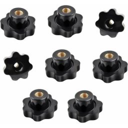 Bouton étoile M8, 8 pièces écrou étoile M8 bouton de serrage à tête traversante étoile pour machine