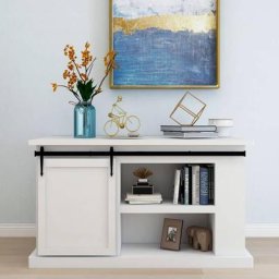 True Deal - Kit mini de porte coulissante de grange Acier au carbone 122 cm