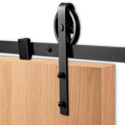 Swanew - Système de porte coulissante Set Ferrure de porte coulissante en acier 150kg rail de