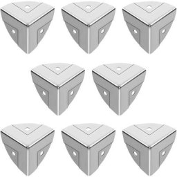 Lot de 8 protections d'angle galvanisées à trois côtés pour appareil photo