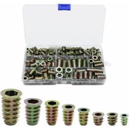230 Pièces Alliage De Zinc Insert Fileté, Hexagonale Écrous Inserts Fileté, M4 M5 M6 M8 Kit