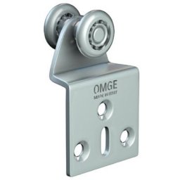 Omge - cf 4 pcs de chariots en acier a 2 roues pour portes coulissantes 15 mm