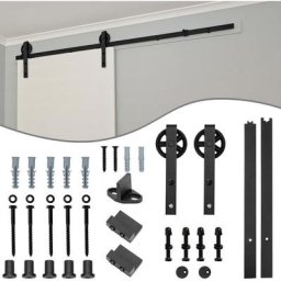 Randaco Système porte coulissante Système de porte coulissante Kit de ferrure de porte coulissante
