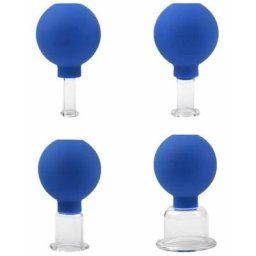 Set de Ventouses en Verre avec 4 Tailles Différentes, Ventouse pour Massage, Ventouse