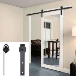 Bathrins - Kit de porte coulissante système galandage pour porte d'une épaisseur de 35-45 mm et