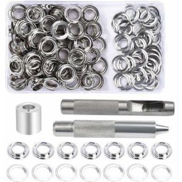 Oeillets Œillets Kit, 100 Ensembles Œillets 12 mm Œillets, Kit de réparation de bâche, Avec 3pcs