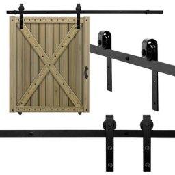 Randaco Système porte coulissante Système de porte coulissante Kit de ferrure de porte coulissante