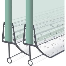 Joint de douche 60cm joint de remplacement porte de douche pour verre épaisseur 4-6mm déflecteur