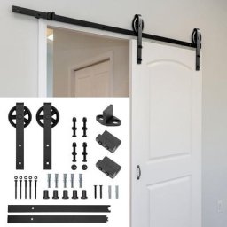Système porte coulissante Système de porte coulissante Kit de ferrure de porte coulissante Porte