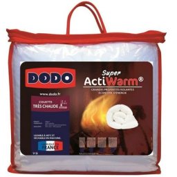 Couette tres chaude 450g/m² super actiwarm 240x260 cm blanc - Dodo