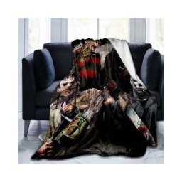 Halloween Michael Myers Horror Movie 3D Soft Throw Blanket Couverture légère en polaire de