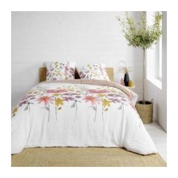 Parure 3 p. 260 x 240 cm double gaze coton imp. 57 fils Rosine - Sans